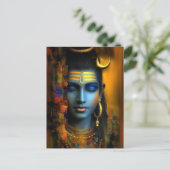 Carte Postale Lord Shiva Imprimé : Art visionnaire abstrait mode (Debout devant)