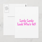 Carte Postale Lordy Lordy Look Dont 40 Rose (Devant / Derrière)