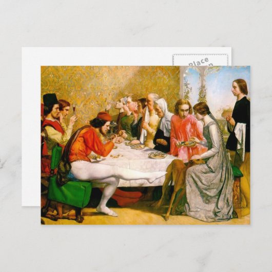 Carte Postale Lorenzo et Isabella par John Everett Millais (Devant / Derrière)