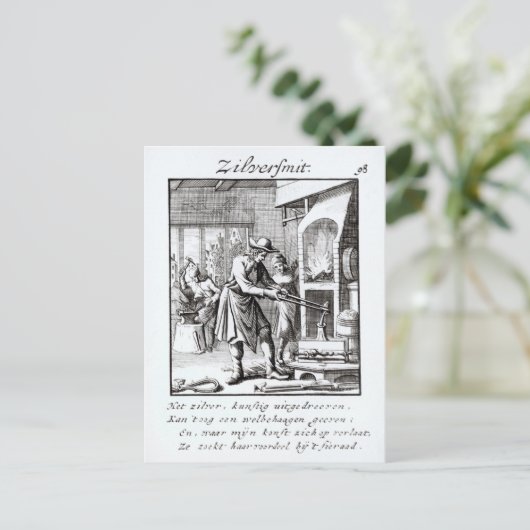 Carte Postale L'orfèvre, 1718 (Debout devant)