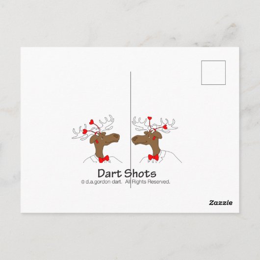 Carte Postale L'orignal amoureux (Dos)