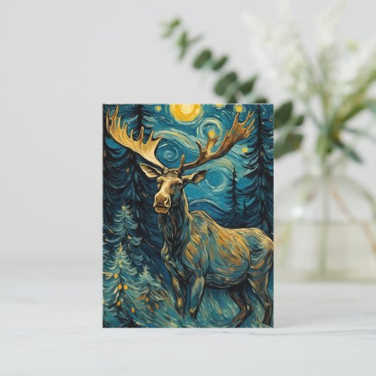 Carte Postale L'orignal dans la forêt des pins Van Gogh (Debout devant)