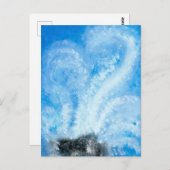 Carte Postale Lorsque les vagues de l'océan s'écrasent sur la co (Devant / Derrière)