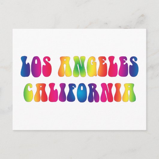 Carte Postale Los Angeles CA 60s Cravate-Dye (Devant)