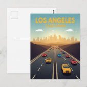 Carte Postale Los Angeles California Freeway Traffic (Devant / Derrière)
