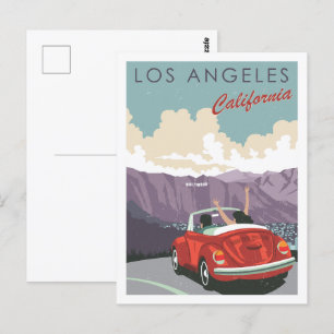 Carte Postale Los Angeles California USA Fameux Travel Place