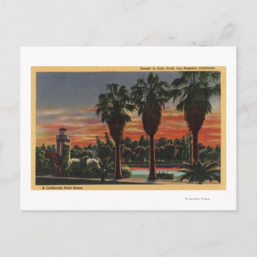 Carte Postale Los Angeles, CaliforniaSunset à Echo Park (Devant)