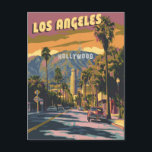 Carte Postale Los Angeles Californie<br><div class="desc">Plongez dans un monde de soleil, de surf et de cool californien classique. Faites une balade le long des boulevards bordés de palmiers, profitez des projecteurs d'Hollywood ou détendez-vous simplement sur la plage avec une brise du Pacifique dans vos cheveux. Ce poster est votre billet pour l'attrait intemporel de LA....</div>