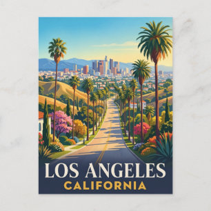 Carte Postale Los Angeles Californie Voyage Rétro