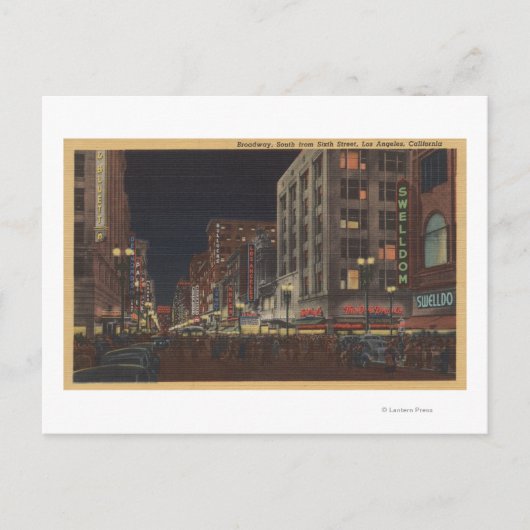 Carte Postale Los Angeles, CASouth Vue de Broadway à partir de l (Devant)