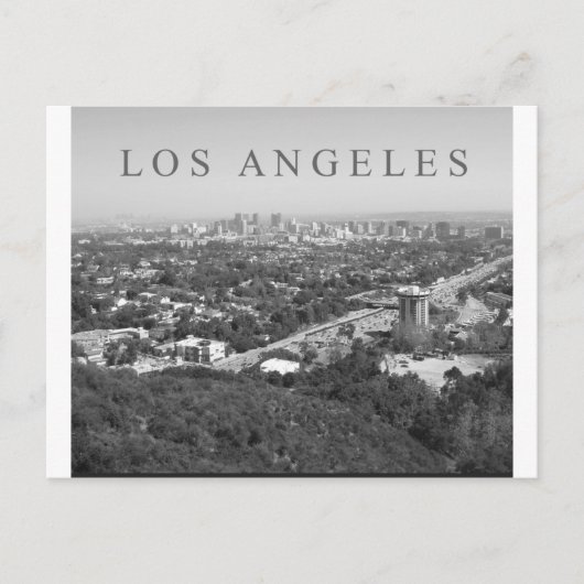 Carte Postale Los Angeles en noir et blanc (Devant)