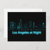 Carte Postale Los Angeles la nuit (Devant / Derrière)