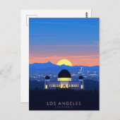 Carte Postale Los Angeles Palm Tree Sunset Graphic (Devant / Derrière)