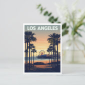 Carte Postale Los Angeles Palm Trees and Santa Monica Pier (Debout devant)