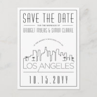 Los Angeles | Skyline stylisée Enregistrer la date