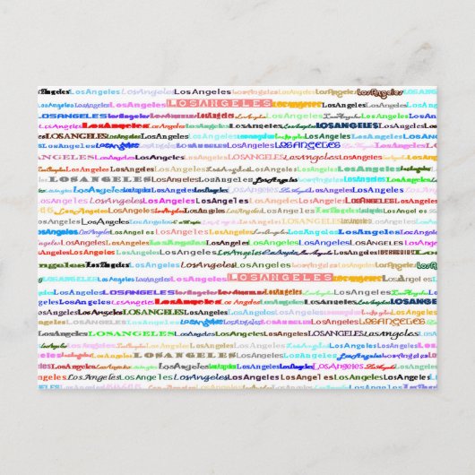 Carte postale Los Angeles Text Design II (Devant)