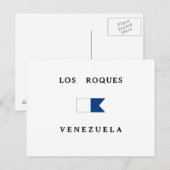 Carte Postale Los Roques Venezuela Alpha Dive Drapeau (Devant / Derrière)