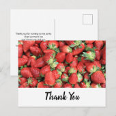 Carte Postale Lot de Merci de fraises rouges juteuses (Devant / Derrière)