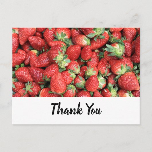 Carte Postale Lot de Merci de fraises rouges juteuses (Devant)