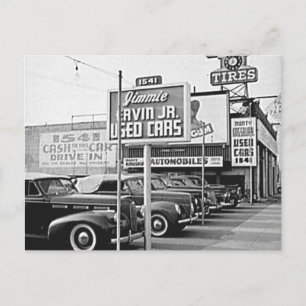 Carte Postale Lot de voiture d'occasion Vintage Hollywood Califo