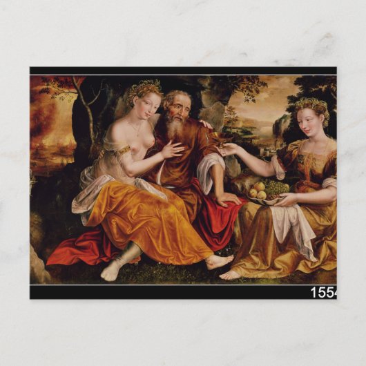 Carte Postale Lot et ses filles, c.1565 (Devant)