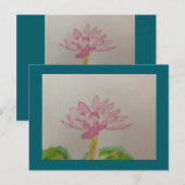 Carte Postale Lotus ! Aquarelle/carte (Devant / Derrière)