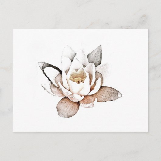 CARTE POSTALE LOTUS BLANCHE (Devant)