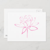 Carte Postale Lotus Calligraphy (Rose) (Devant / Derrière)