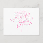 Carte Postale Lotus Calligraphy (Rose) (Devant)