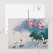 Carte Postale Lotus dans l'étang (Devant / Derrière)