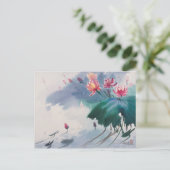 Carte Postale Lotus dans l'étang (Debout devant)