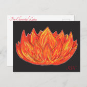 Carte Postale Lotus élémentaire incendie (Devant / Derrière)