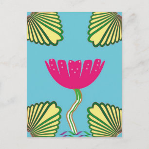 Carte Postale Lotus et Feuille
