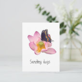 Carte Postale Lotus et papillon (Debout devant)