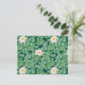 Carte Postale Lotus Lagoon Motif - Le Lotus Blanc (Debout devant)