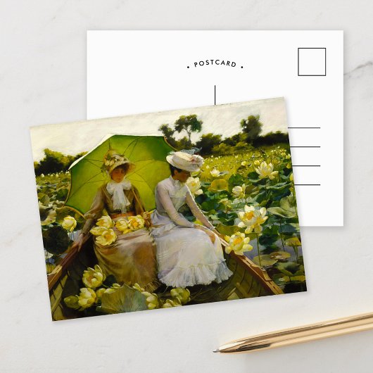 Carte Postale Lotus Lilies | Charles Courtney Curran becomes