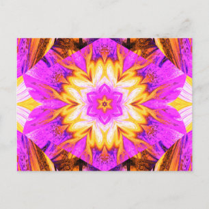 CARTE POSTALE LOTUS PEINTS 1