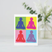 Carte Postale Lotus Pose Yoga multicolore (Debout devant)