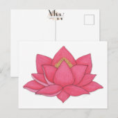 Carte Postale Lotus rose (Devant / Derrière)