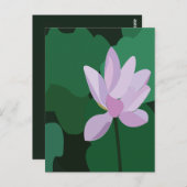 Carte Postale Lotus rose (Devant / Derrière)