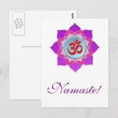Carte Postale Lotus rose (Devant / Derrière)