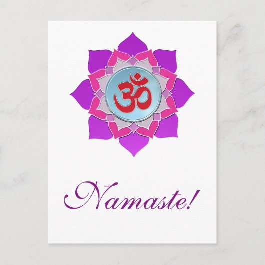 Carte Postale Lotus rose (Devant)