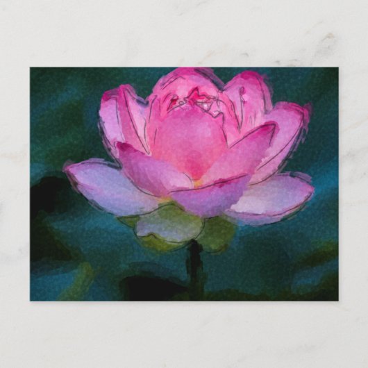 Carte Postale Lotus rose (Devant)