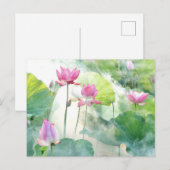 Carte Postale Lotus Summer, photographie éthérée, (Devant / Derrière)