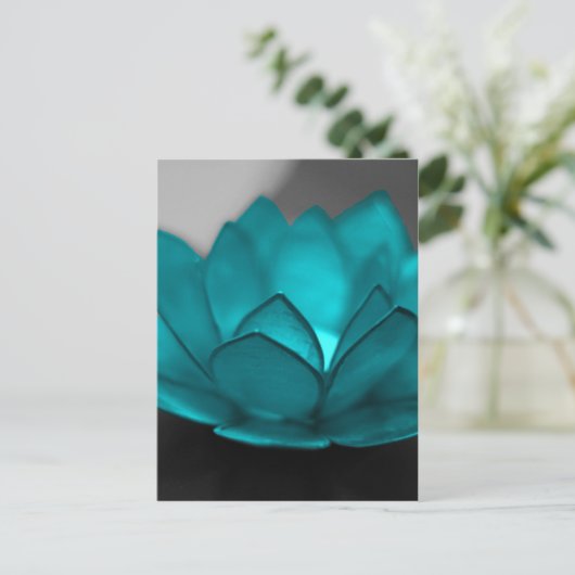 Carte Postale Lotus turquoise (Debout devant)
