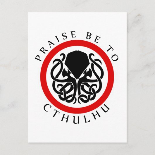 Carte Postale Louange Soit À Cthulhu (Devant)