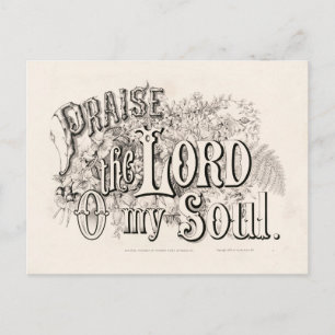 Carte Postale Louez le Seigneur Ô Mon Âme   Currier & Ives