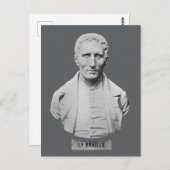 Carte Postale Louis Braille Portrait Bust (Devant / Derrière)