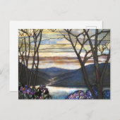 Carte Postale Louis Comfort Tiffany - Vitrail 4 Magnolias (Devant / Derrière)