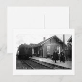 Carte Postale Louis Pesha Ann Arbor Railroad Depot Shepherd, MI (Devant / Derrière)